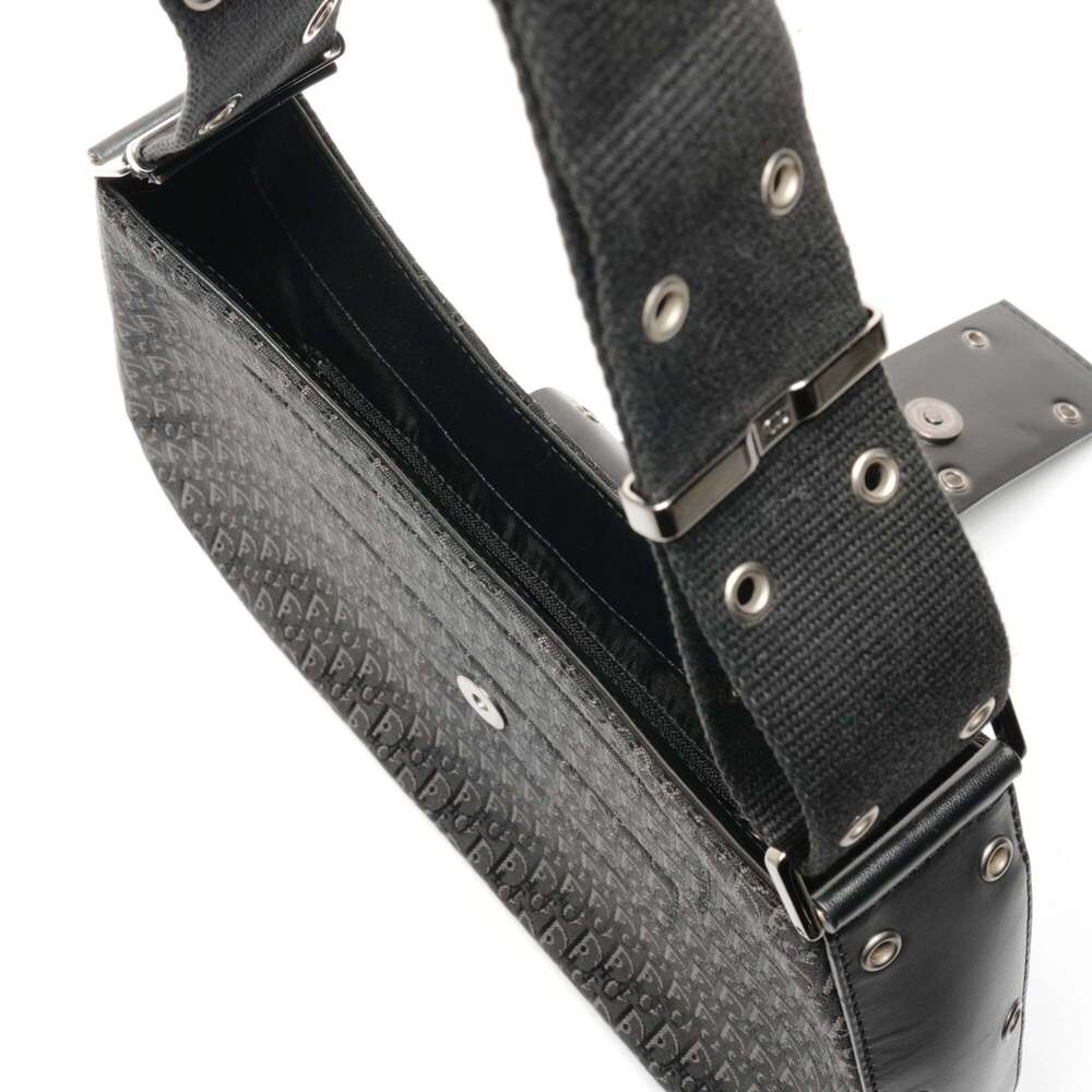 CHRISTIAN DIOR Black Canvas Trotter Shoulder Bag - Picture 11 of 13